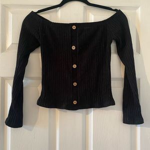 Windsor S off the shoulder long sleeve